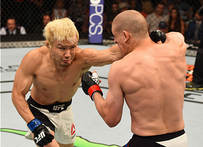 Takanori Gomi and Joe Lauzon 